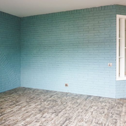 Sala en verde agua